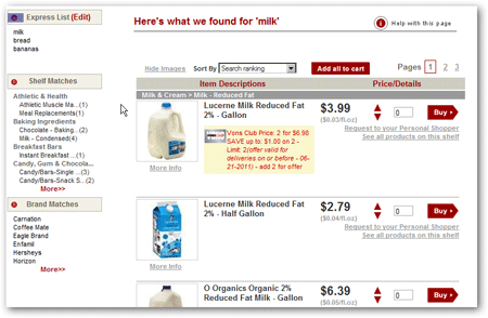 sacramento grocery shopping list results